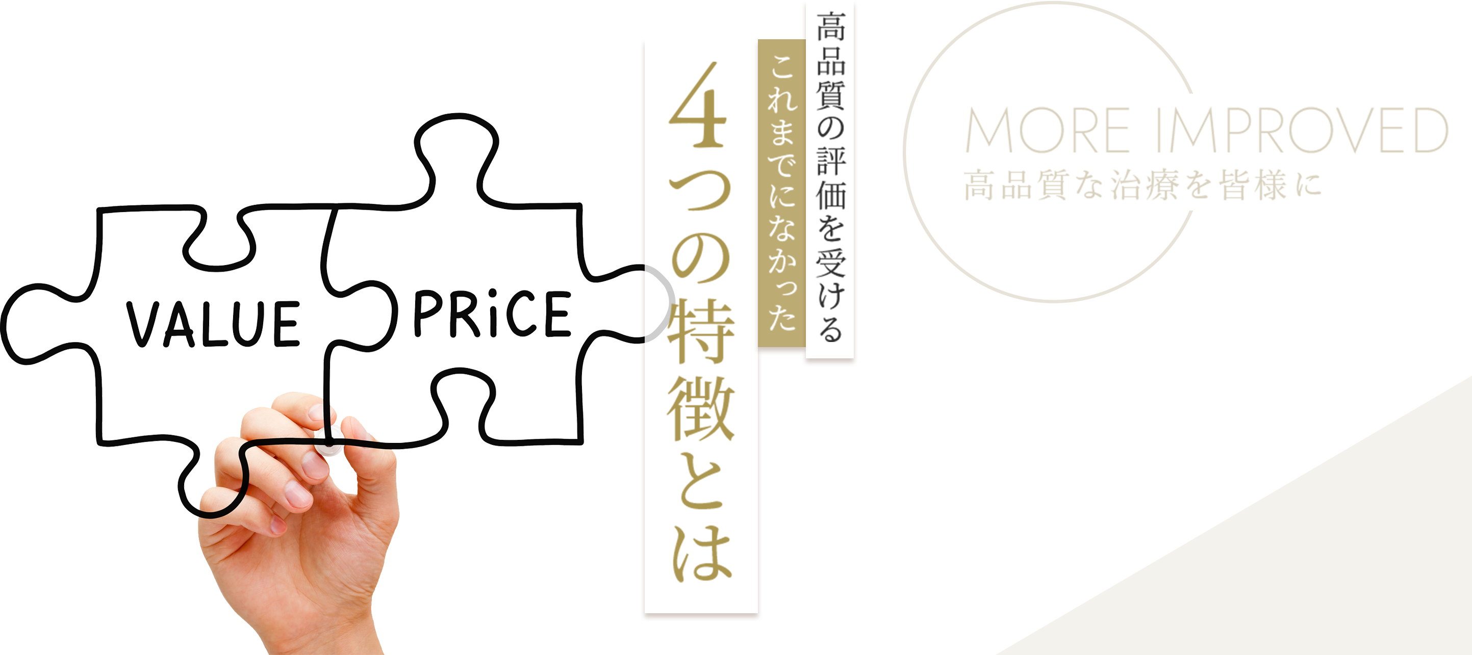 4つの特徴とはこれまでになかった高品質の評価を受ける