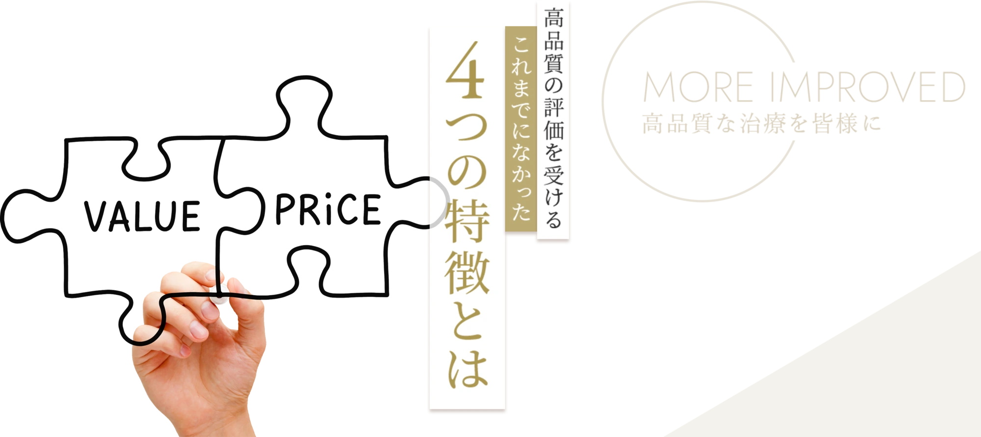 4つの特徴とはこれまでになかった高品質の評価を受ける